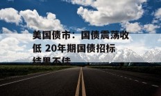 美国债市：国债震荡收低 20年期国债招标结果不佳